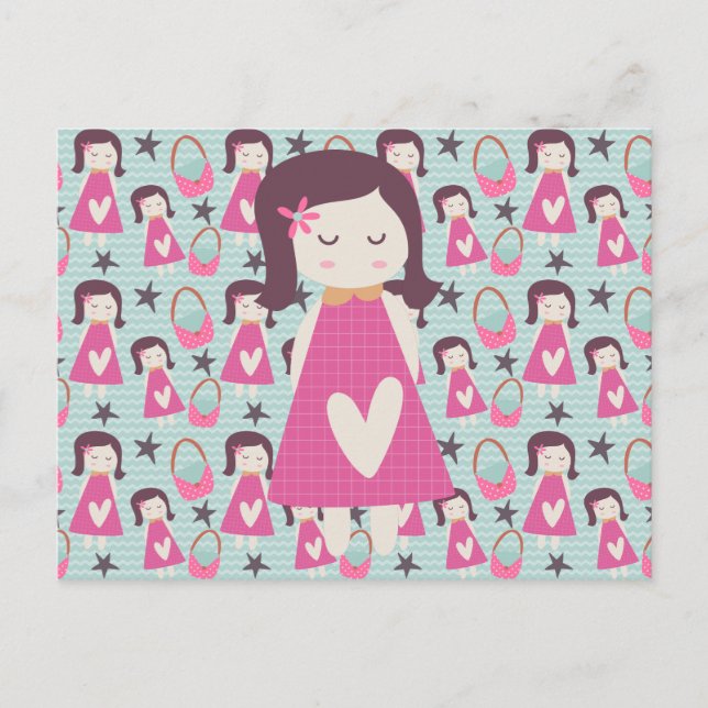 Cartão Postal Meninas e bolsas (Frente)