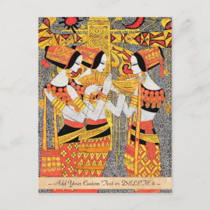 Cartão Postal Meninas egípcias orientais da canção vertical