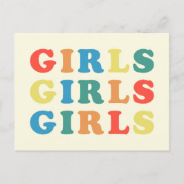Cartão Postal Meninas Meninas Meninas Citações Feministas