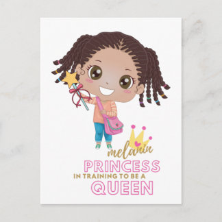 Cartão Postal Meninas TREINAMENTO DE PRINCESA MELANINA Para Ser