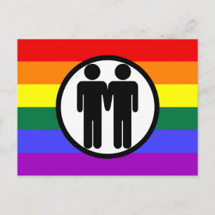 Cartão Postal Menino + Arco-Íris