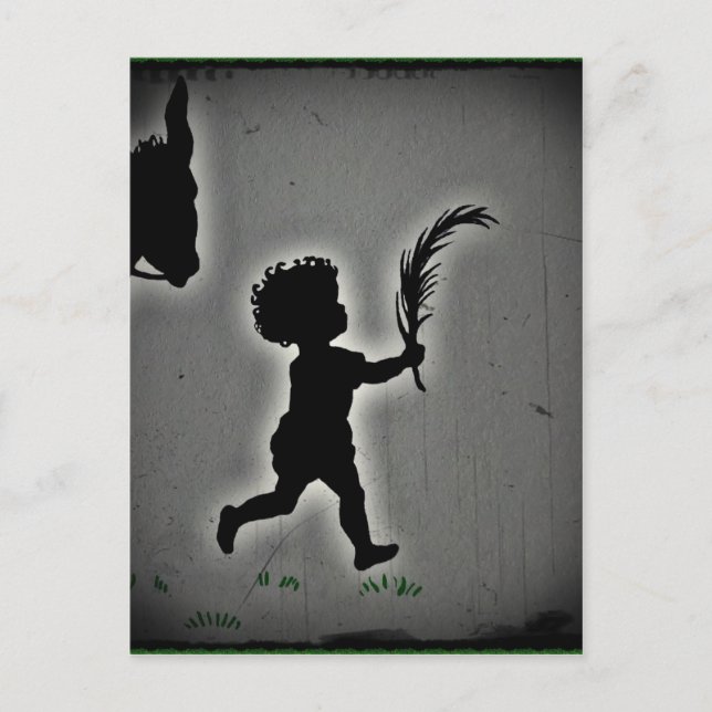 Cartão Postal Menino com um Ramo de Palma (Frente)