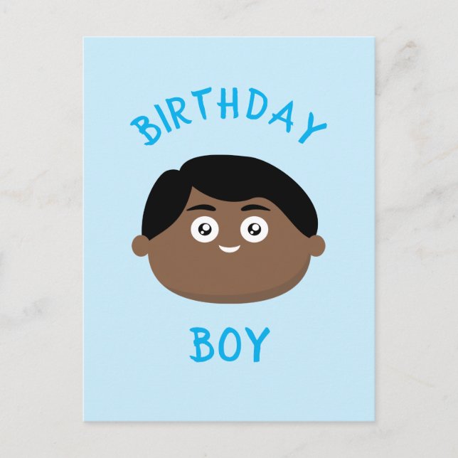Cartão Postal Menino de Aniversário (Frente)