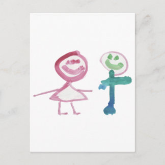 Cartão Postal Menino e Menina