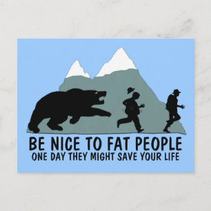 Cartão Postal Menino gordo engraçado