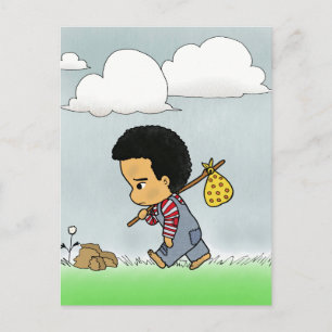 Cartão Postal Menino triste e bonito