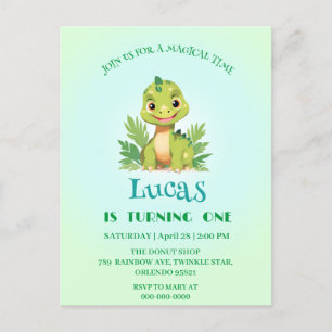 Cartão Postal Meninos da Festa de aniversário do zoológico selva