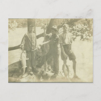 Cartão Postal Meninos pescando o rio Verde