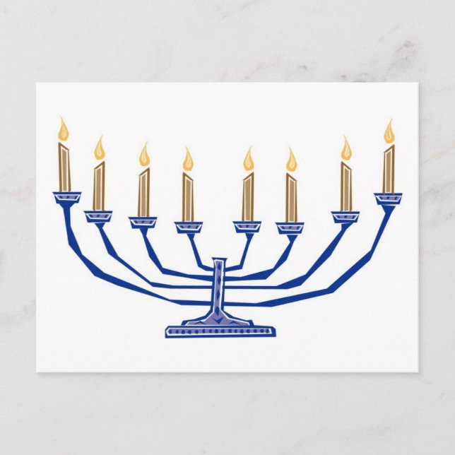 Cartão Postal Menorah tradicional (Frente)