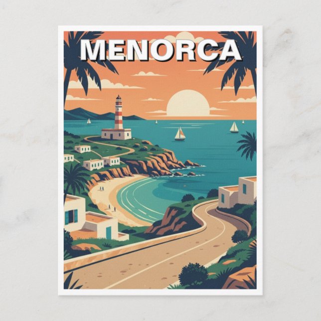 Cartão postal Menorca espanha (Frente)