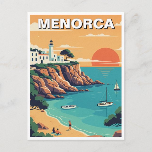 Cartão postal Menorca espanha (Frente)