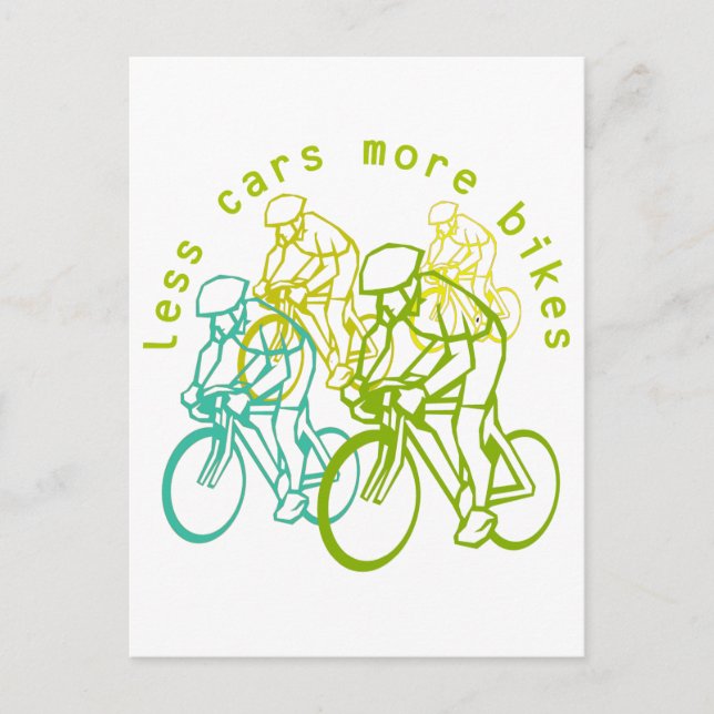 Cartão Postal Menos carros Mais Bikes (Frente)