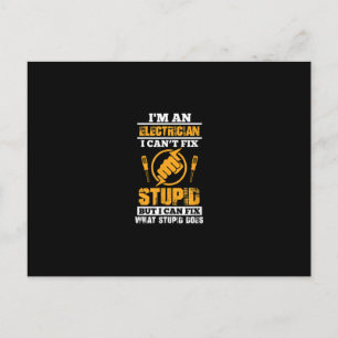 Cartão Postal Mens Eleicianos Engraçado Sou um eletricista que n
