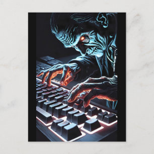 Cartão Postal Mensageiro dos Mortos - Ken Gage Horror Art