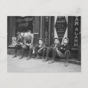 Cartão Postal Mensageiros do Telegrama, 1910