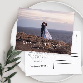 Cartão Postal Mensagem de Amor e Agradecimento para Fotos de Cas
