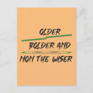 Cartão Postal Mensagem de piada sobre gráficos etários e palavra