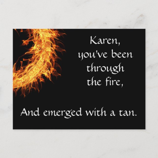 Cartão Postal Mensagem de sobrevivência inspiracional (Frente)