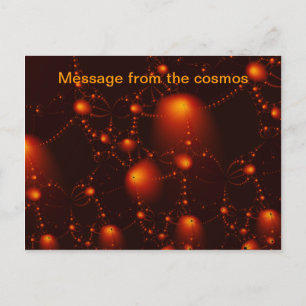 Cartão Postal mensagem do cosmos