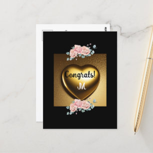 Cartão Postal mensagem doce de congratulação de formatura