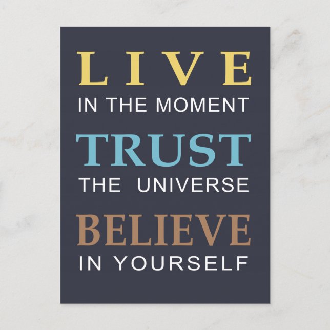 Cartão Postal Mensagem espiritual Inspiracional (Frente)