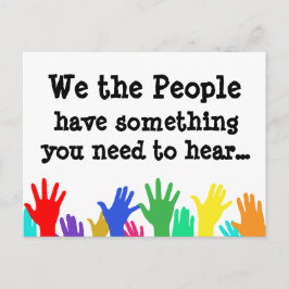 Cartão Postal Mensagem Levantada para Funcionários Eleitos