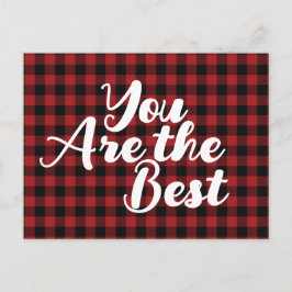 Cartão Postal Mensagem Positiva Natal Vermelho 