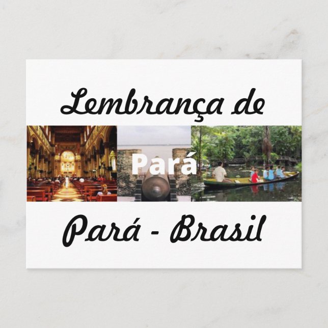 Cartão Postal Mensagem postal do Pará (Frente)