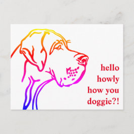 Cartão Postal Mensagens de Dogue Alemão