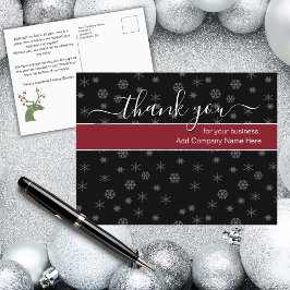 Cartão Postal Mensagens de Natal de Agradecimento para Negócios 