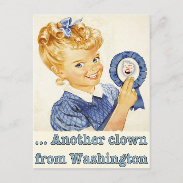 Cartão Postal Mensagens de um Palhaço Político (Frente)