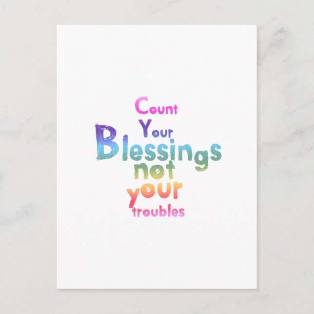 Cartão Postal Mensagens inspiradoras para dias mais brilhantes (Frente)