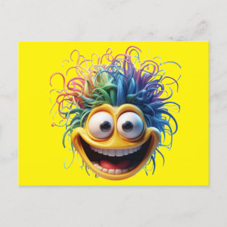 Cartão Postal Mentally Unbalanced Smiley