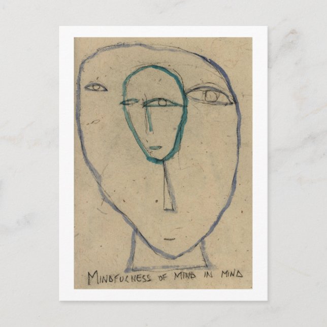 Cartão Postal Mentidão em mente. Conceito budista (Frente)