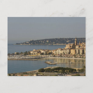 Cartão Postal Menton, Cote d'Azur, França.