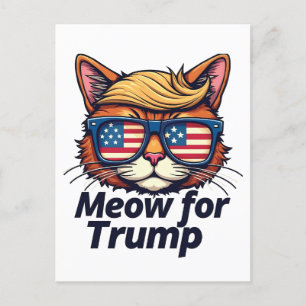 Cartão Postal Meow for Trump Torne os Gatos Seguros Novamente El