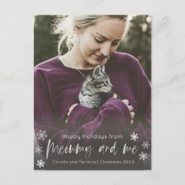 Cartão Postal Meowmy E Eu Cat Mãe Feriado De Sobreposição De Fot