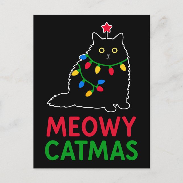 Cartão Postal Meowy Catmas (Frente)