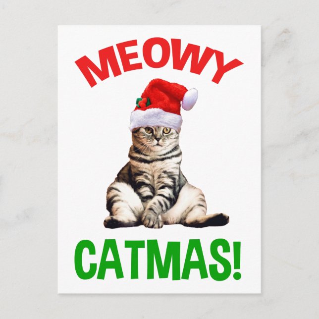 Cartão Postal Meowy Catmas! (Frente)