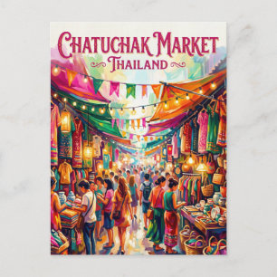 Cartão Postal Mercado Chatuchak Tailândia