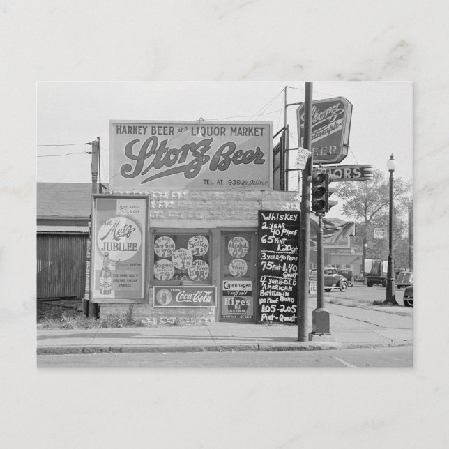 Cartão Postal Mercado de cerveja e de bebidas, 1938 (Frente)