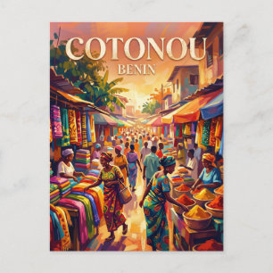 Cartão Postal Mercado de Cotonou Benim