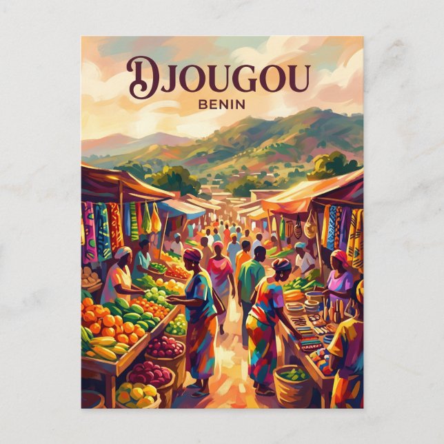 Cartão Postal Mercado de Djougou Benim (Frente)