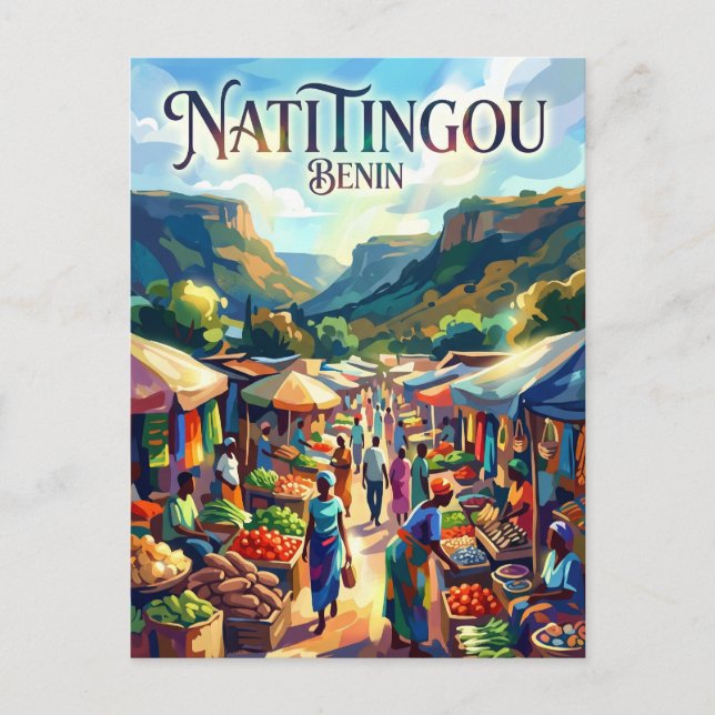 Cartão Postal Mercado de Natitingou Benim (Frente)