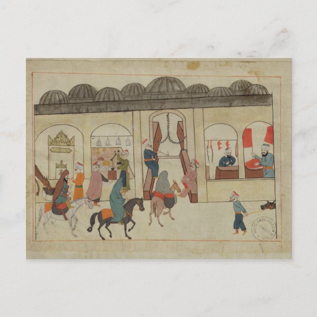 Cartão Postal Mercado de representação da Memorie Turchesche em (Frente)