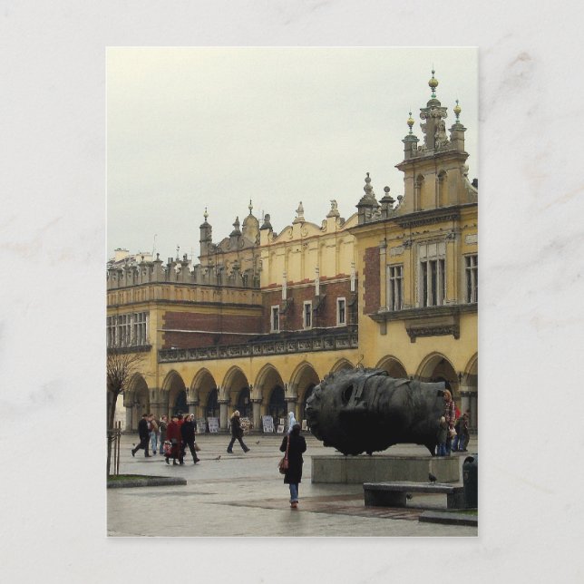 Cartão Postal Mercado em Krakow (Frente)