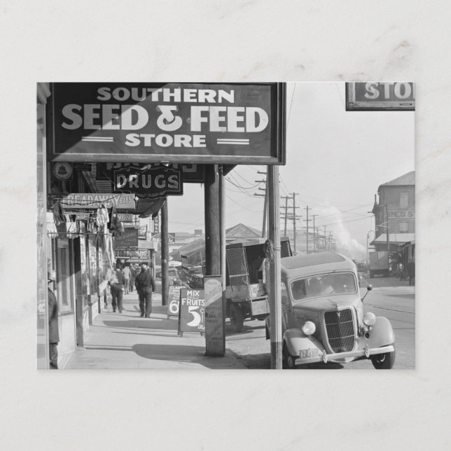 Cartão Postal Mercado francês de Nova Orleans: 1935 (Frente)