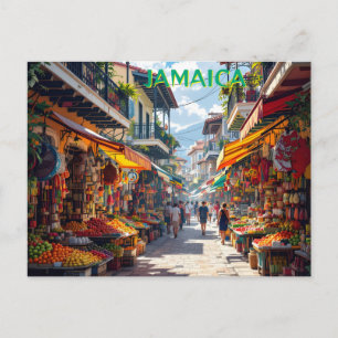 Cartão Postal mercado jamaicano
