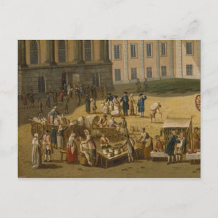 Cartão Postal Mercado no Alter Markt, Potsdam, 1772
