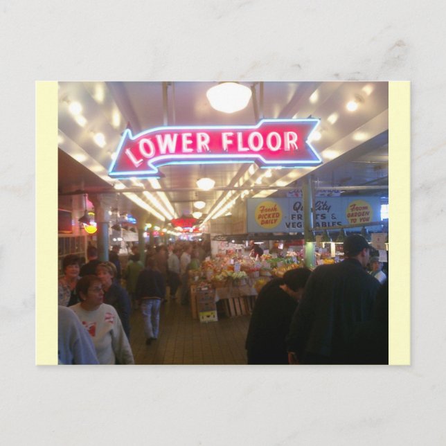 Cartão Postal Mercado Pike Place (Frente)